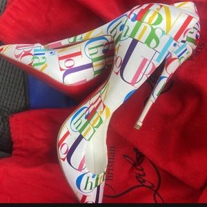 Monogrammed christian louboutin kate size 40.5
